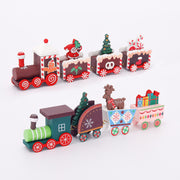 Christmas Decorations Wooden Train Children's Gifts Christmas Small Gifts Window Decoration