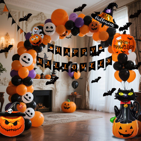 Halloween Hanging Flag Balloon Set Party Decoration Supplies